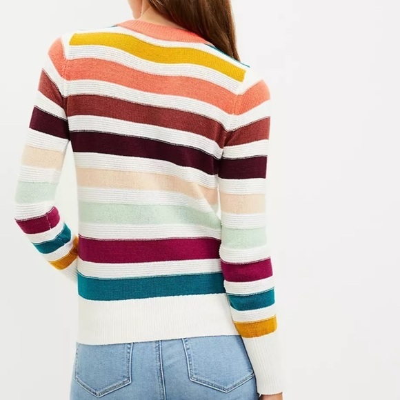 LOFT Striped Sweater Size SMALL NWT - Picture 3 of 8